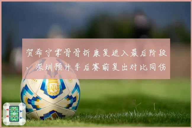 贺希宁掌骨骨折康复进入最后阶段，深圳预计季后赛前复出对比同伤病的姜宇星缺席整个赛季